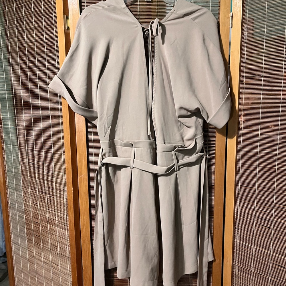 Chic Beige Button-Down Romper - image 2